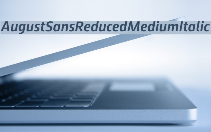 AugustSansReduced-MediumItalic Font examples