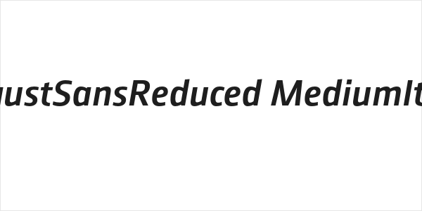 AugustSansReduced-MediumItalic Logo