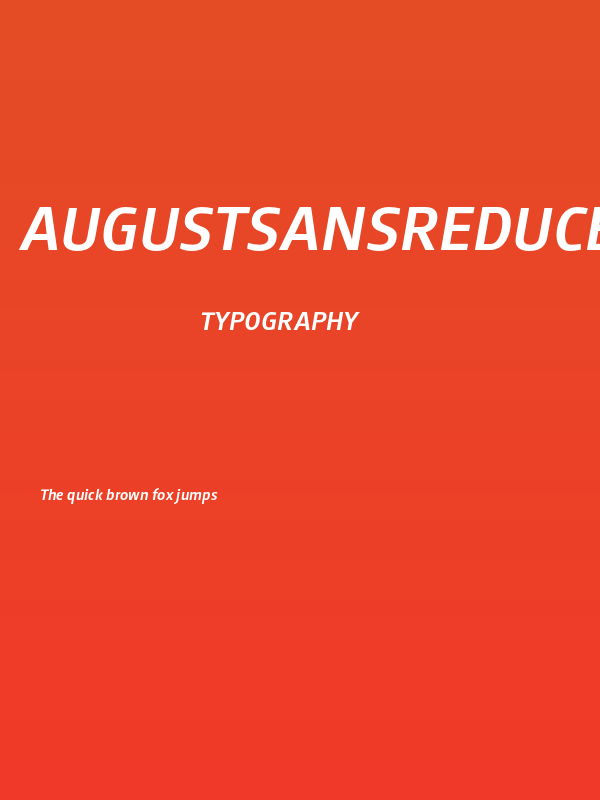 AugustSansReduced-MediumItalic Poster