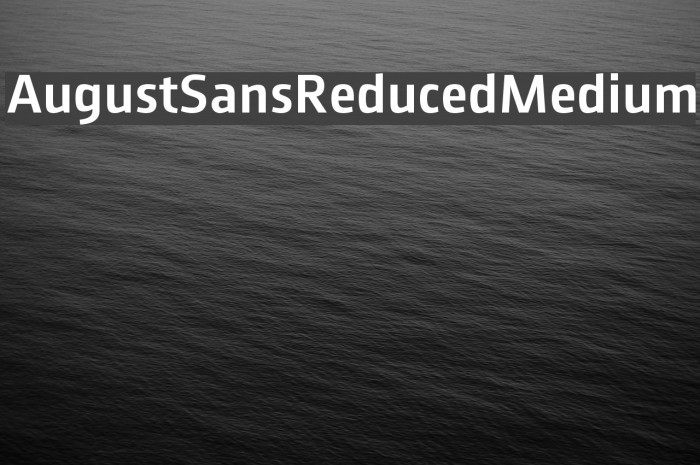 AugustSansReduced-Medium Font examples