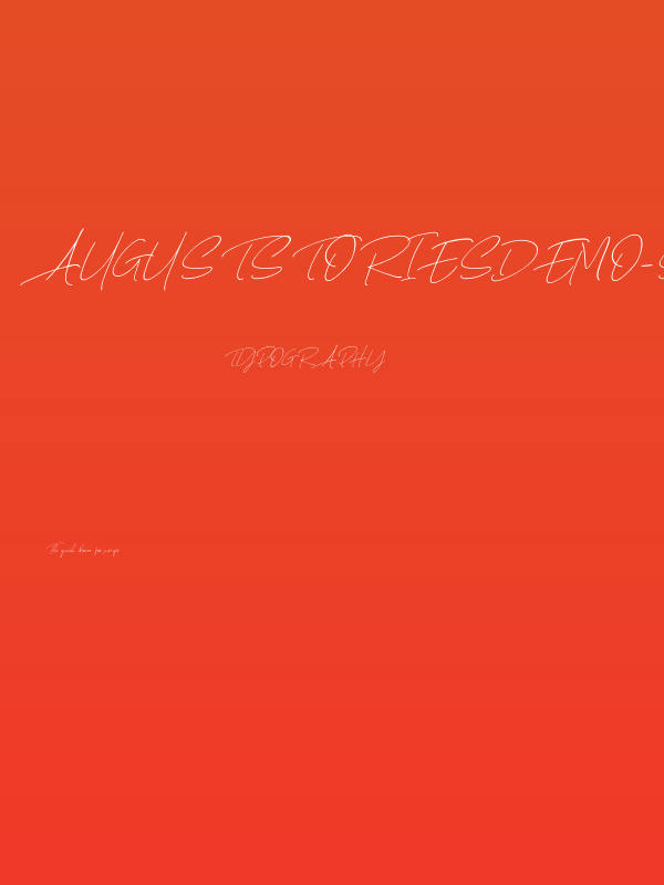 AugustStoriesDEMO-Script Poster