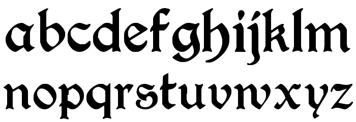 Augusta Regular Font LOWERCASE