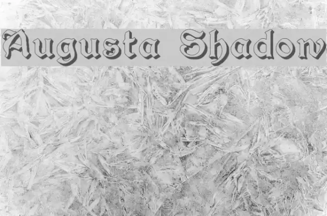 Augusta Shadow フォント examples