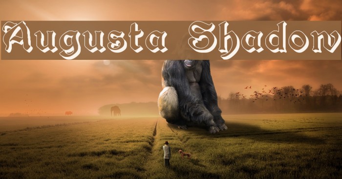 Augusta Shadow Font examples