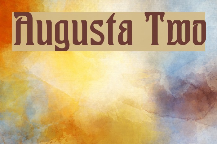 Augusta Two Font examples