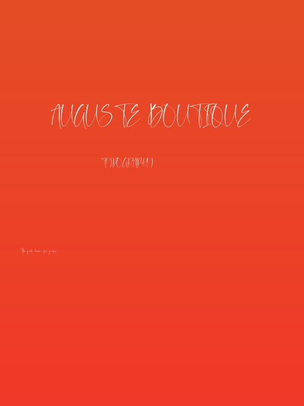 Auguste Boutique Poster