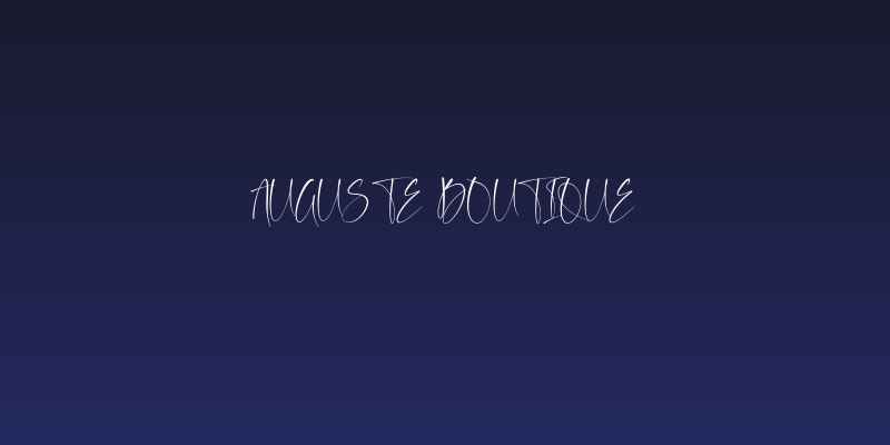 Auguste Boutique Social Header