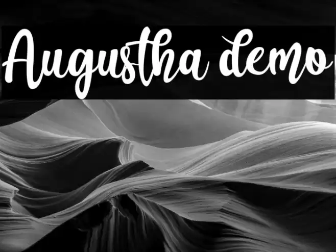 Augustha demo Font examples