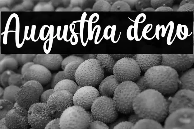 Augustha demo Font examples