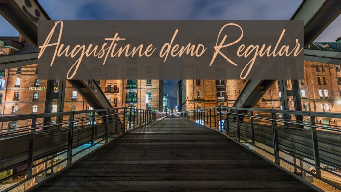 Augustinne demo Regular Font examples