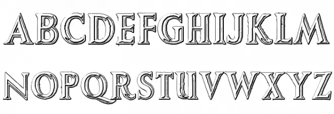 Augustus Beveled 字体 大写