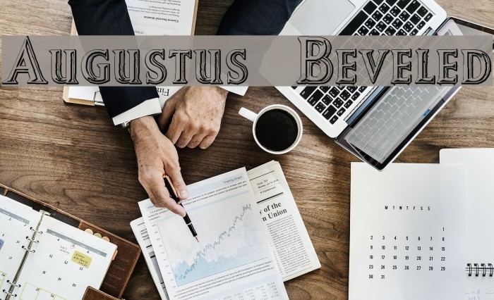 Augustus Beveled Font examples