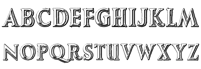 Augustus Beveled Font LOWERCASE