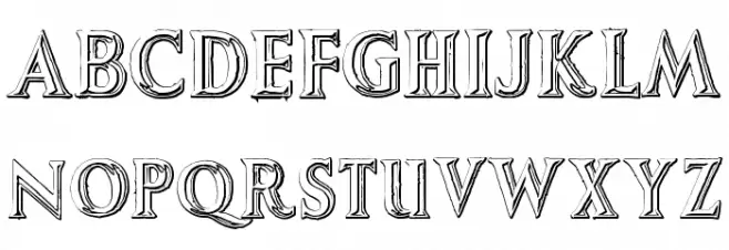 AugustusBeveled Шрифта ВЕРХНИЙ