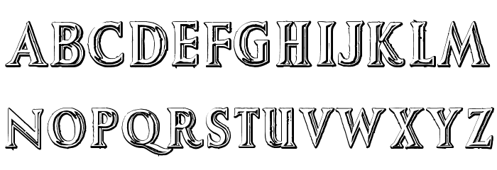 AugustusBeveled Font LOWERCASE