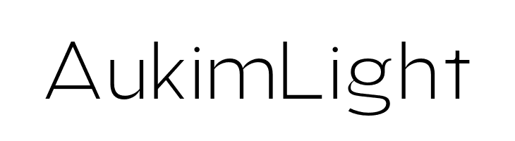 AukimLight  免费字体下载