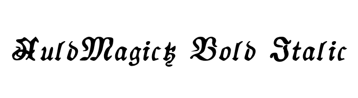 AuldMagick Bold Italic  Free Fonts Download