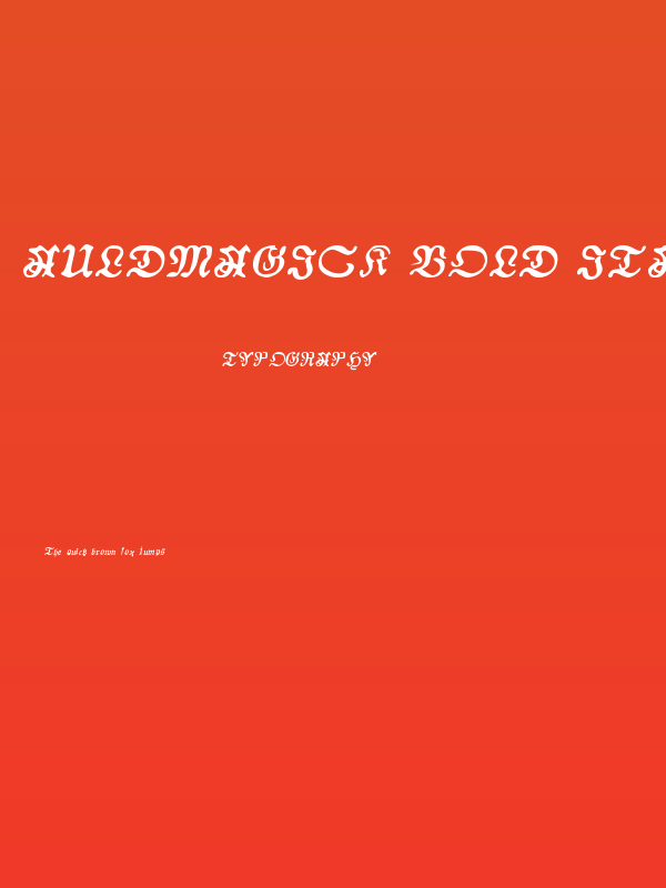 AuldMagick Bold Italic Poster