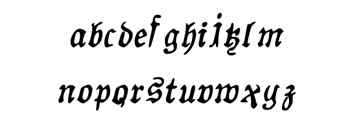 AuldMagick Bold Italic Font LOWERCASE