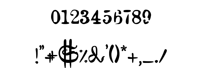 AuldMagick Bold Font OTHER CHARS