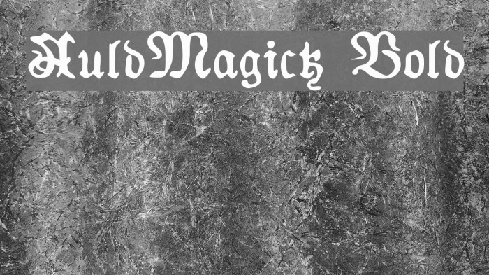 AuldMagick Bold Font examples