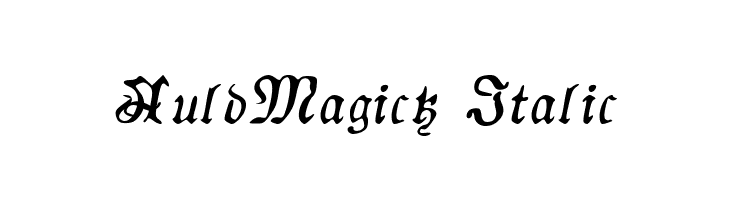 AuldMagick Italic  Frei Schriftart Herunterladen