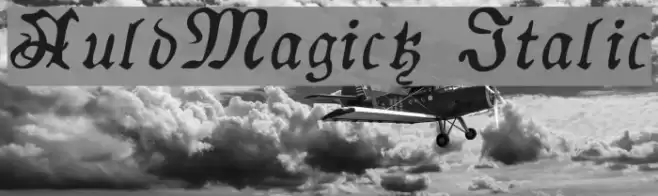 AuldMagick Italic Font examples