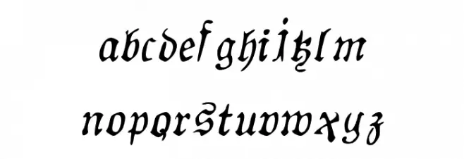 AuldMagick Italic फ़ॉन्ट लोअरकेस