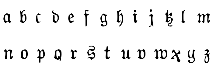 AuldMagick Font LOWERCASE
