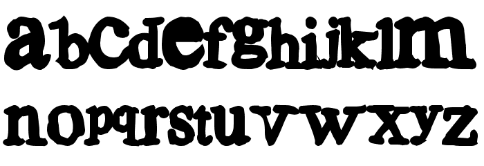 Aulden Times Over Weight Font LOWERCASE