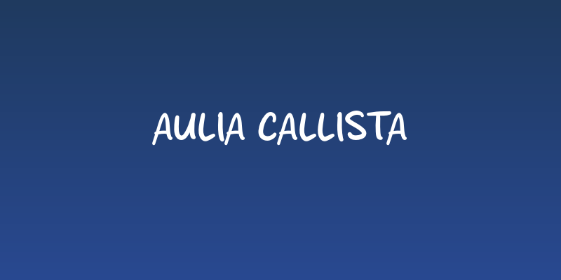 Aulia Callista Social Header