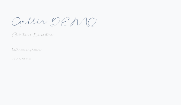 Aullia DEMO Business Card