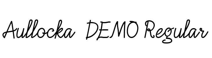 Aullocka - DEMO Regular  Free Fonts Download