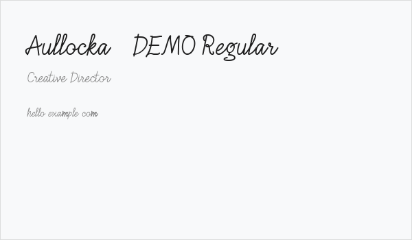 Aullocka - DEMO Regular Business Card