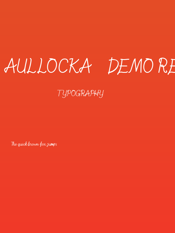 Aullocka - DEMO Regular Poster