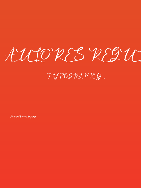 Aulores Regular Poster