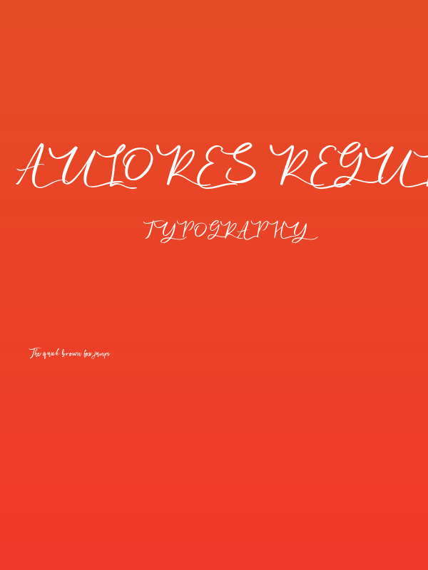 Aulores Regular Poster