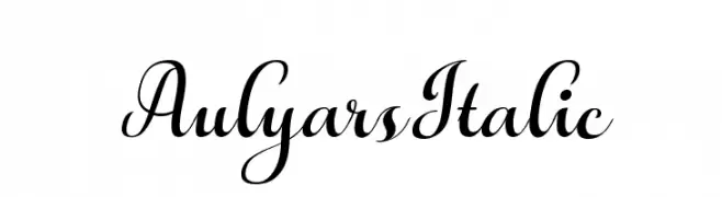 Aulyars Italic  les polices de caractères gratuit tlcharger