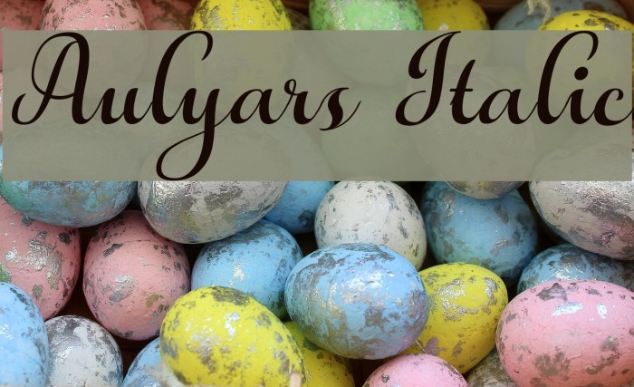 Aulyars Italic Font examples