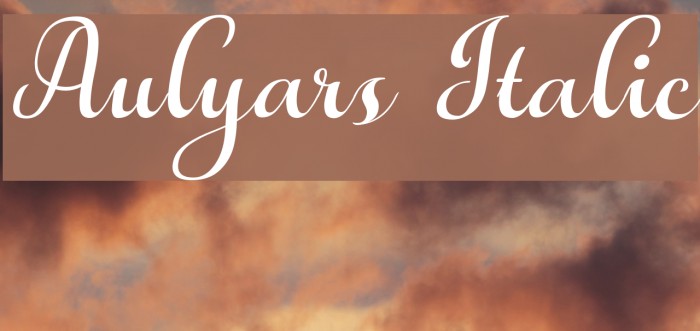 Aulyars Italic Font examples