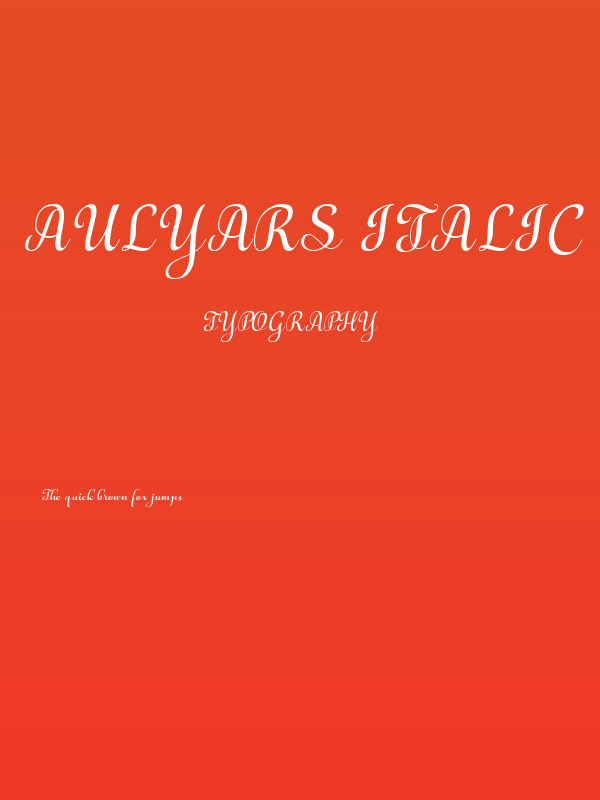 Aulyars Italic Poster