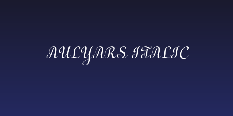 Aulyars Italic Social Header