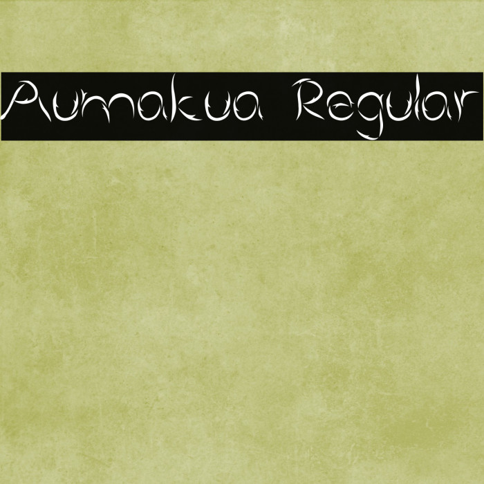 Aumakua Regular Font examples