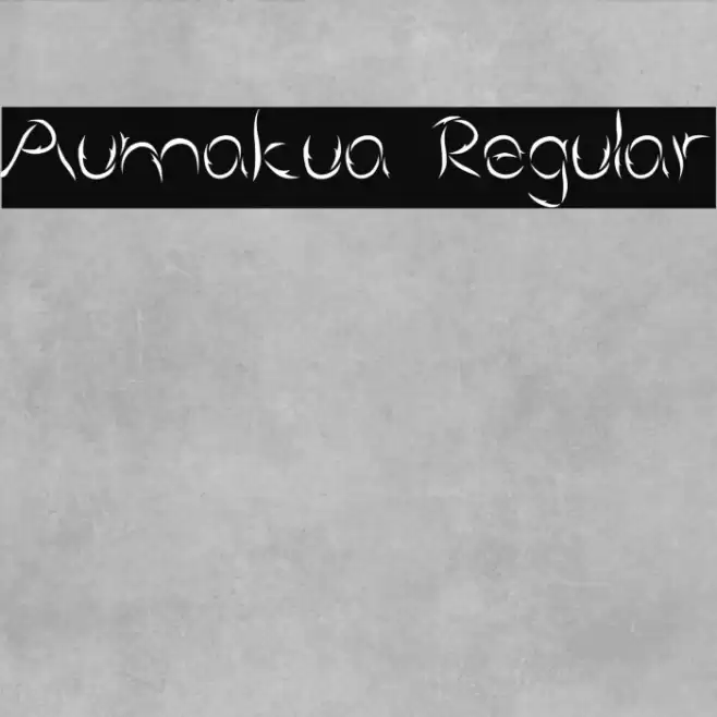 Aumakua Regular फ़ॉन्ट examples