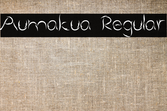 Aumakua Regular Font examples