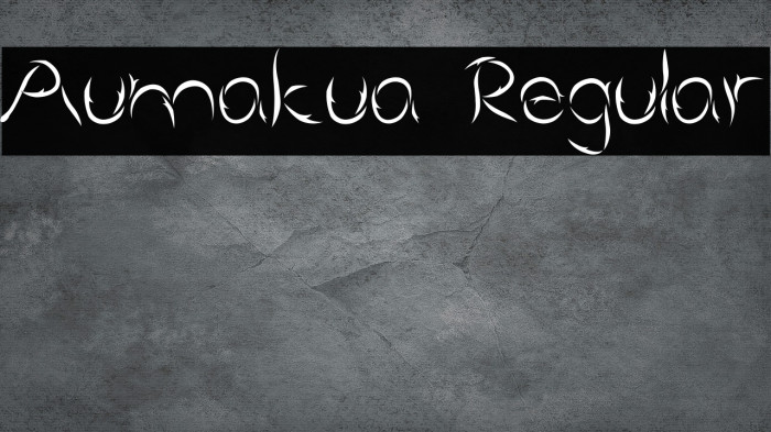 Aumakua Regular Font examples