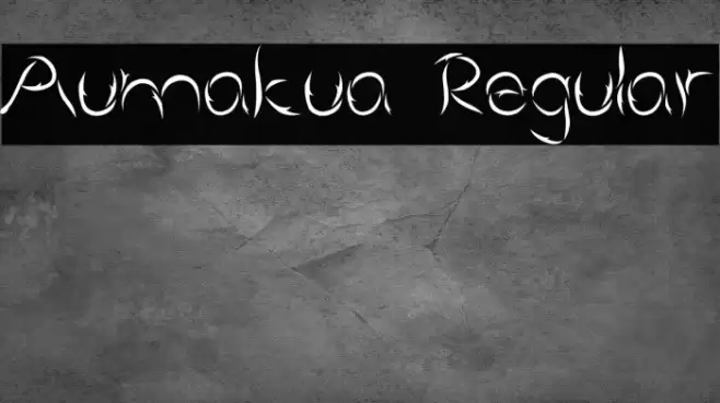Aumakua Regular फ़ॉन्ट examples