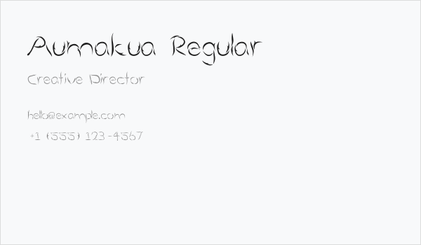 Aumakua Regular Business Card
