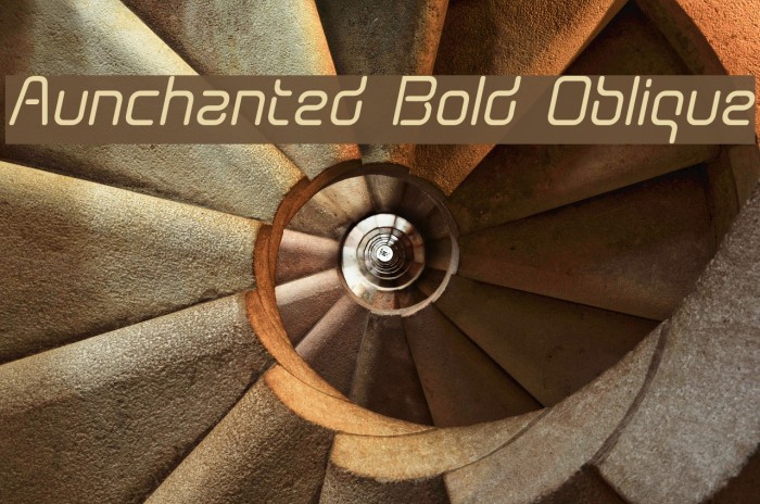 Aunchanted Bold Oblique Font examples