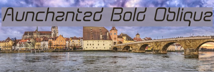 Aunchanted Bold Oblique Font examples